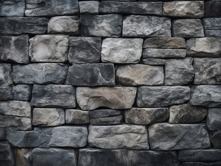 Stone brick wall texture with a cement background offering a rustic appearance
