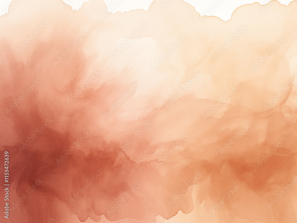 Poster soft watercolor texture with transparent brown spots creating an abstract background