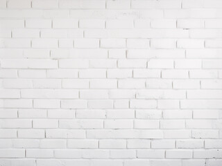 Fototapeta premium White brick wall texture offering a clean and neutral background effect