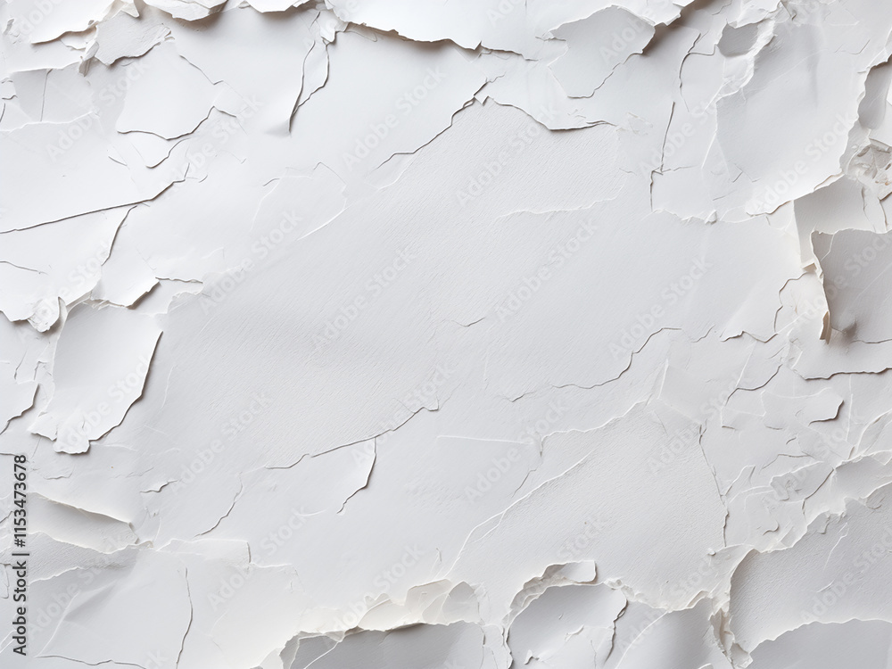 Poster white torn paper texture for background or design use