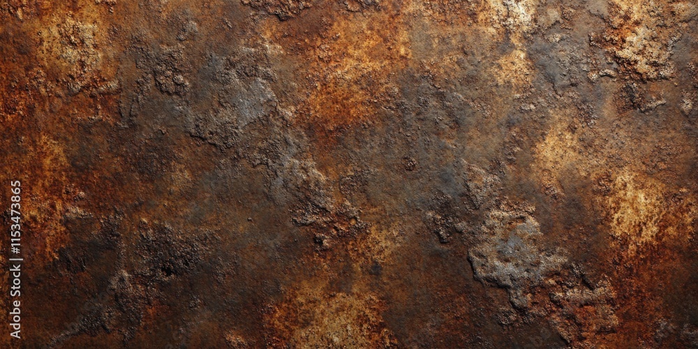 Poster rusty metal texture creates a unique background, perfect for design and presentations. the rusty met