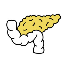 hand drawn illustration of an boxer