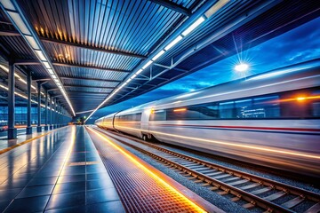 High-Speed Train Arriving at Modern Platform - Speed, Innovation, and Efficiency