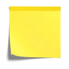 A yellow sticky note on a white background