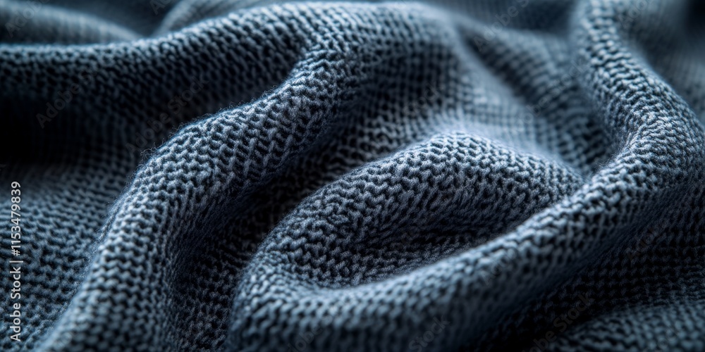 Poster close up view of a textured polyester synthetic background, highlighting the unique characteristics 