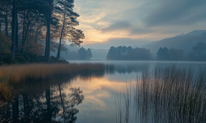 textures with soft ripples and reflections creating a tranquil scene. Generative AI