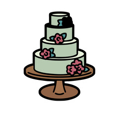 cake with cherries