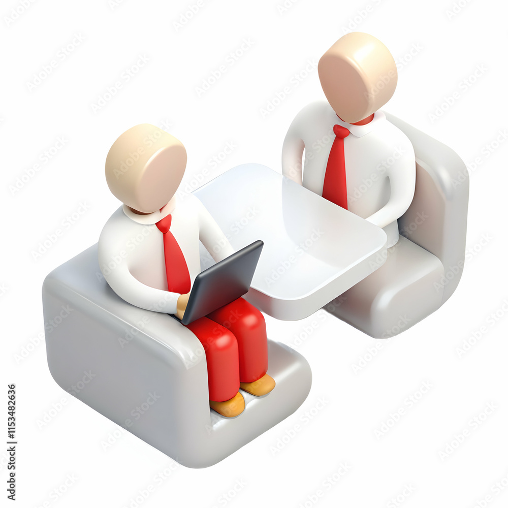 Poster interview and conversation and evaluation concept as an hr panel engaging in a post interview conver