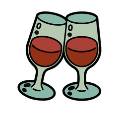 two glasses of champagne