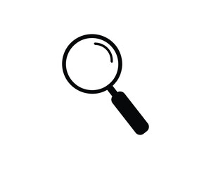 Search icon Vector Illustration. Magnifying glass icon, Zoom symbol, zoom lens sign, scan search symbol isolated, search symbol for web icons flat vector illustration.