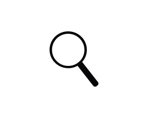 Search icon Vector Illustration. Magnifying glass icon, Zoom symbol, zoom lens sign, scan search symbol isolated, search symbol for web icons flat vector illustration.