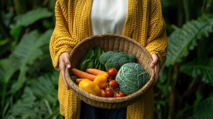 The Vegetables in Vibrant Basket