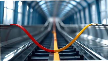 Investment Gold vs Concept: Bent Figures Near Gold Ratio with Faint Arcs and Quiet Hush in Stock Photo