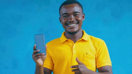 The Happy Man with Smartphone