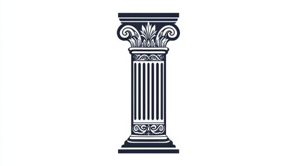 Obraz premium Classic Architectural Column with Intricate Design Elements