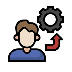 businessman with gear