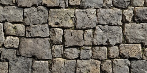Fototapeta premium Ancient stone wall texture provides a unique background, showcasing the intricate details of stone wall features, perfect for capturing the essence of classic wall texture imagery.