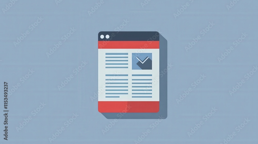 Aufkleber modern web page design template with check mark symbol