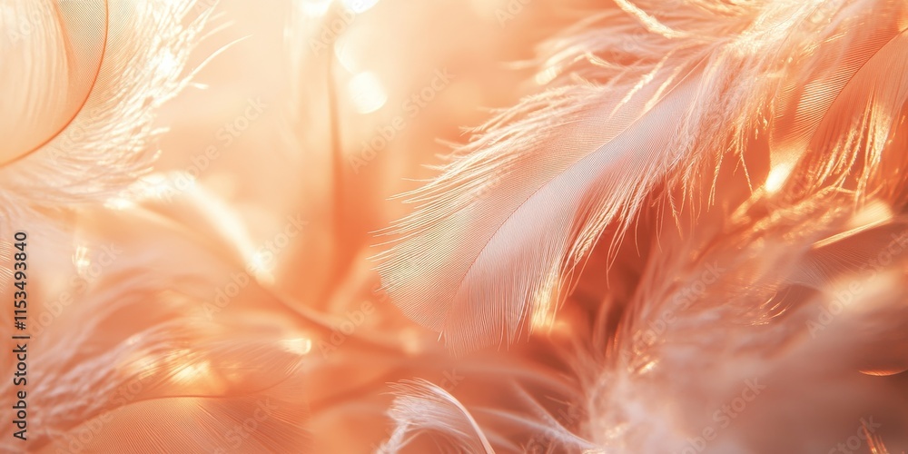 Leinwandbilder abstract blurry background featuring soft feathers in a close up view, creating a dreamy atmosphere 