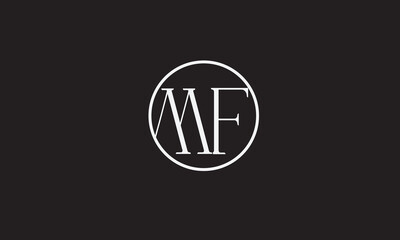 MF, FM , M , F , Abstract Letters Logo Monogram	