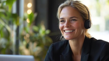 The Woman With Headset