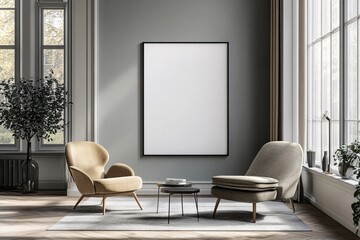 Stylish Modern Living Room Design with Comfortable Chairs