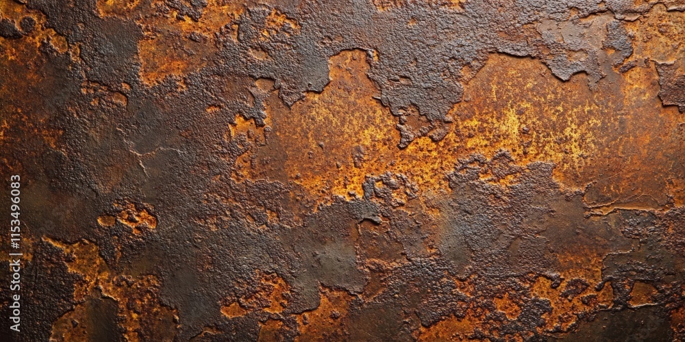 Poster rusty metal texture creates a unique background, perfect for design and presentations. the rusty met
