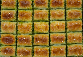 Turkish Baklava with Pistachio Photo, Üsküdar Istanbul, Turkiye (Turkey)