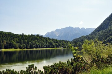 Fototapeta premium Der Ferchensee bei Mittenwald