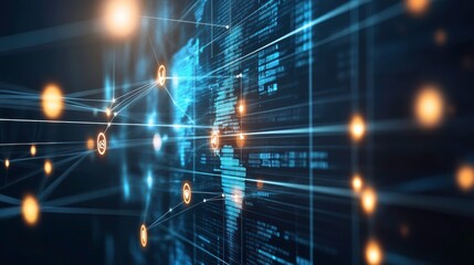 Abstract Technology Background with Soft Lighting Effects