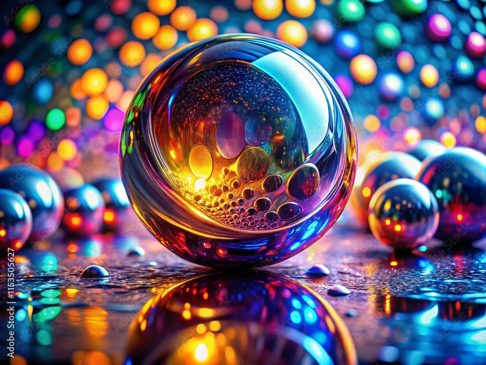 Poster macro photography: hyperrealistic close-up of synthetic texture, abstract art