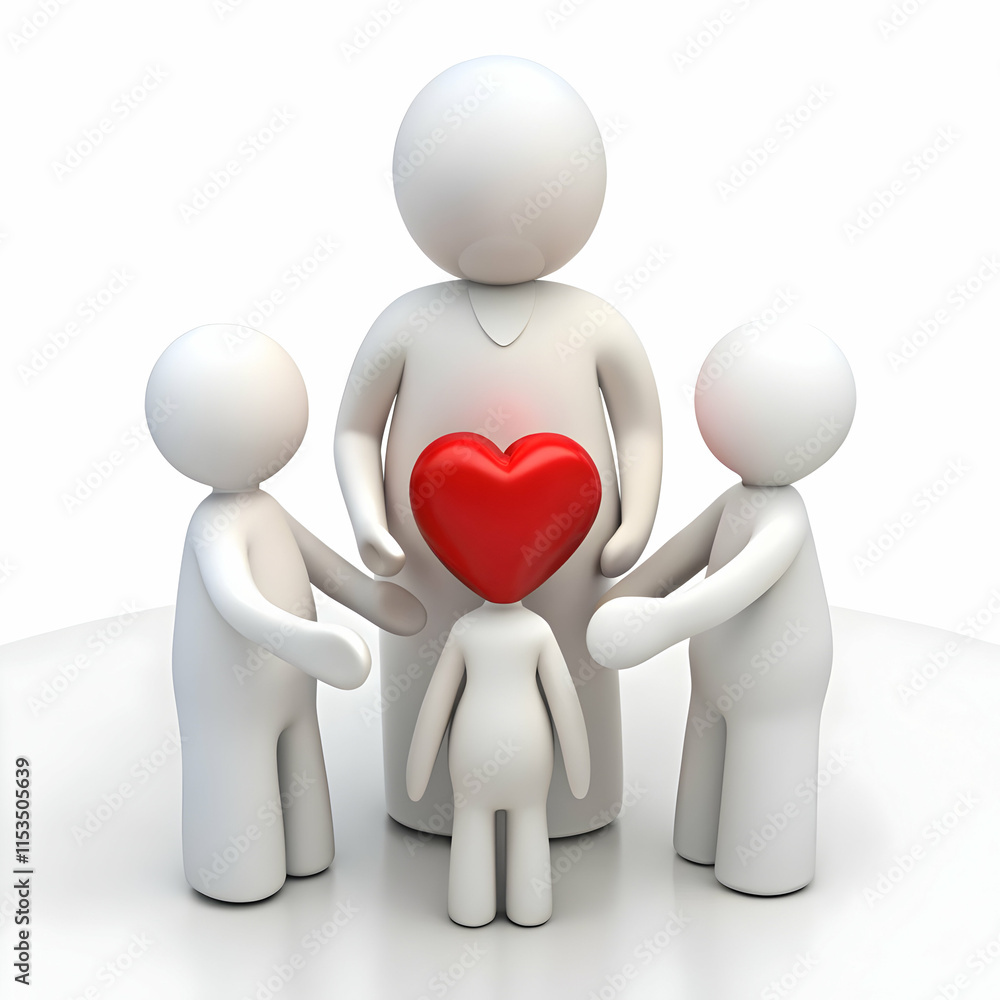 Poster empathy and care and insight concept as counselor providing insights with empathy and care to client