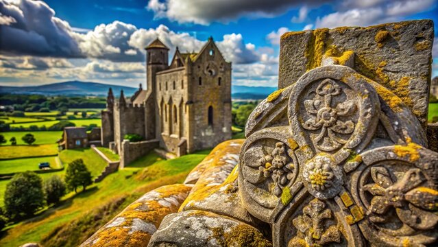 Macro Photography: Intricate Details of Cashel Cathedral Stonework, County Tipperary, Ireland