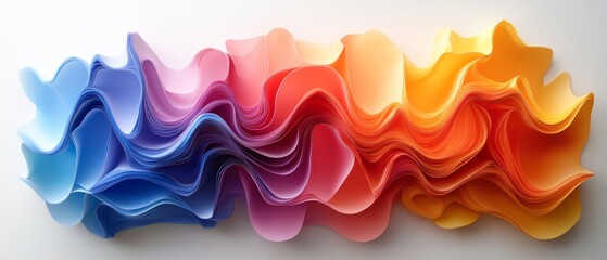 organic forms blending into fluid gradients of vibrant color. Generative AI