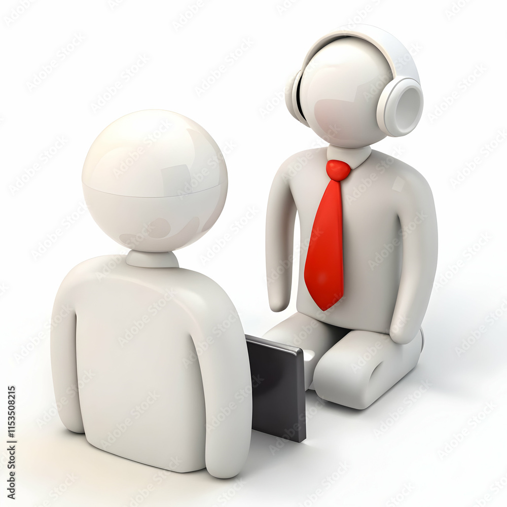Poster manager practicing empathy and sympathy by actively listening to employee during one-on-one meeting 