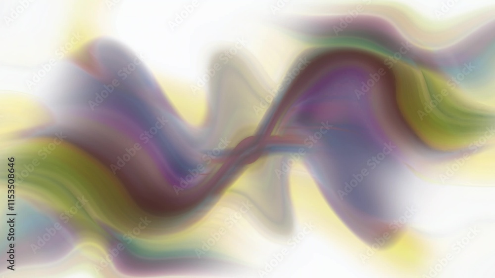 Aufkleber abstract colorful ink smooth wave background on white color background
