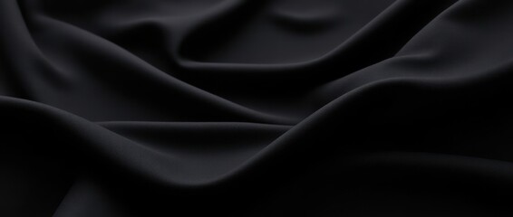 Fototapeta premium A Surface Covered in Soft Fabric Displaying Deep Black Tones