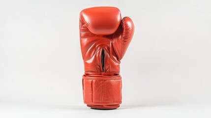 Red boxing dummy placed on a white background, showcasing the vibrant color of the red boxing dummy and its ideal features for training and practice within a clean environment.