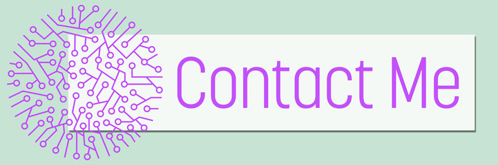 Contact Me Circuit Purple Circular Turquoise Box Text 