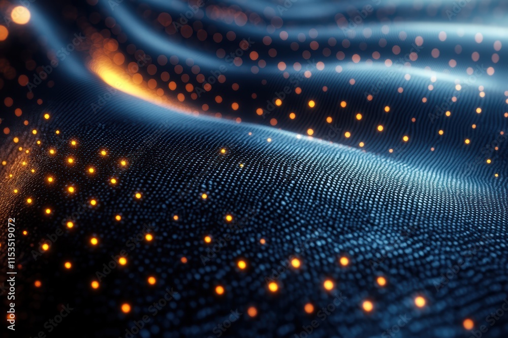 Poster Exploring carbon fiber texture with luminous accents in a dynamic composition