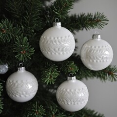 white Christmas ornaments