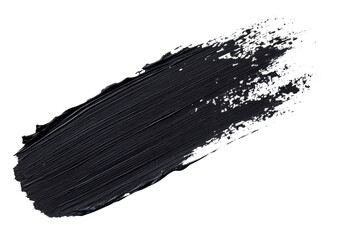 PNG Black ink brush abstract texture stroke.