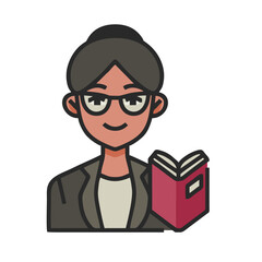 cartoon of a person with a suitcase