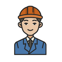 builder with helmet