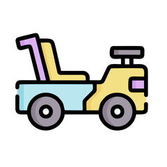 tractor isolated on white background