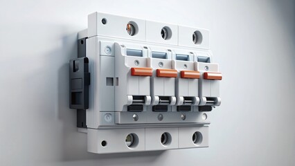 Miniature Three-Pole Circuit Breaker Wall Mounted - Electrical Panel Safety