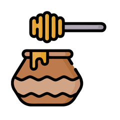 jar of honey and spoon