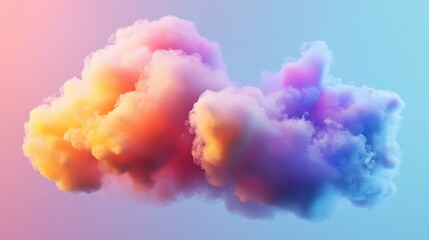 Fototapeta premium Colorful Cloud Formation with Soft Pastel Hues in Artistic Display