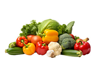 a pile of vegetables and fruits
