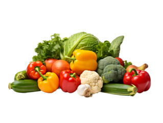 a pile of vegetables and fruits